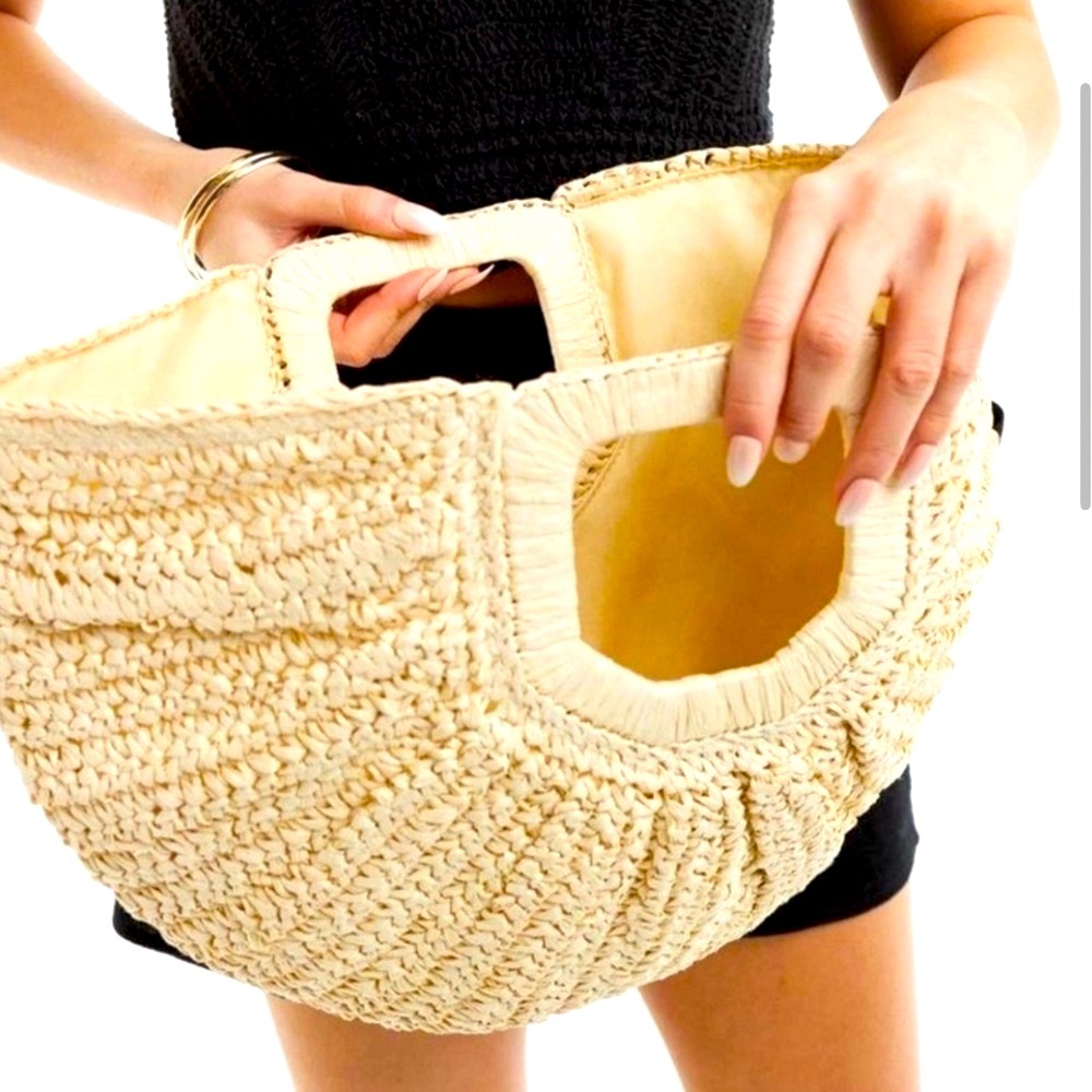 Ramla Half Moon Woven Crochet Bag - Picture 4 of 5